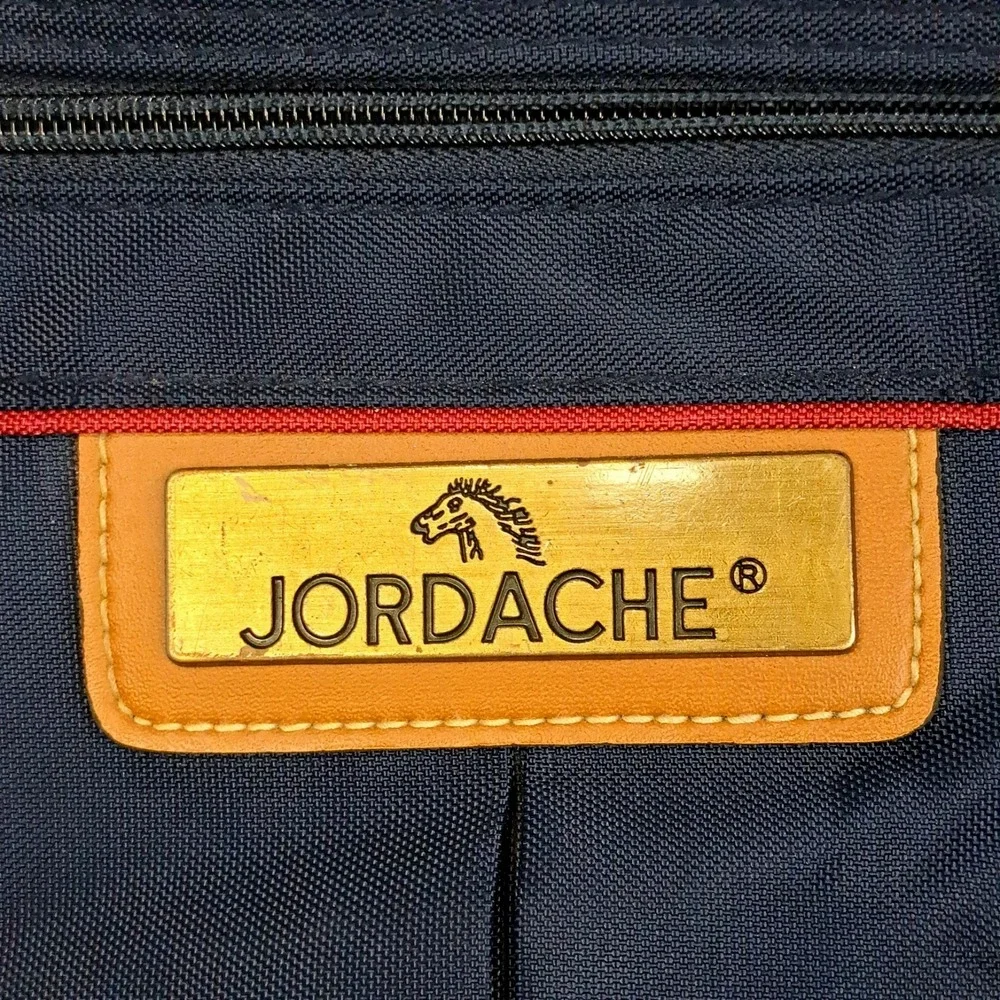 Vtg Jordache Carry On Duffle Bag 19x11x7 Sturdy Overnight Travel Luggage Blue